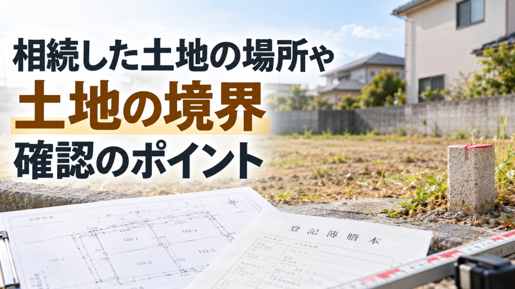 相続した土地の場所や境界がよく分からないとき、何から調べればいい?